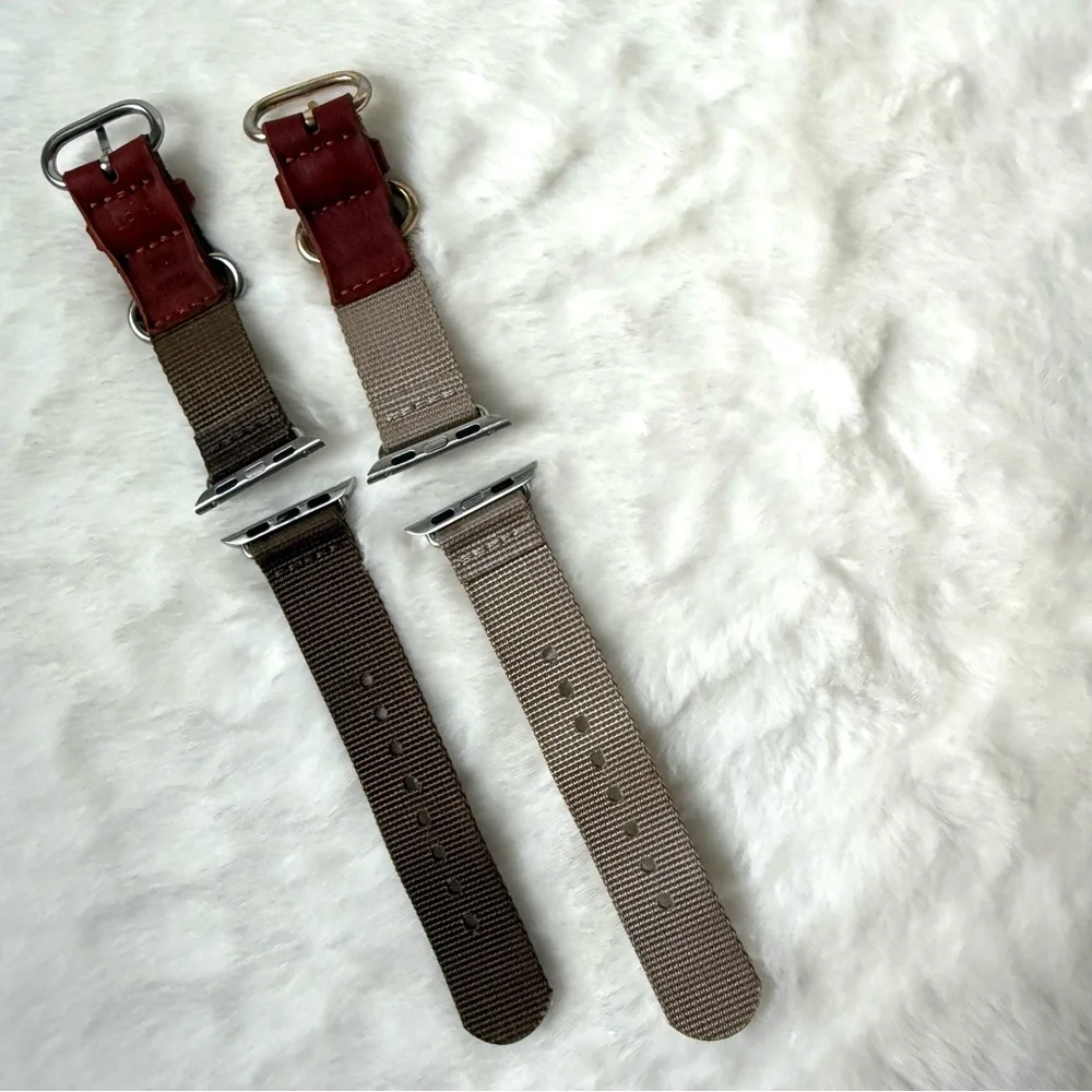 Toms Brown and Tan Woven Bands for Apple Watch Bundle of 2